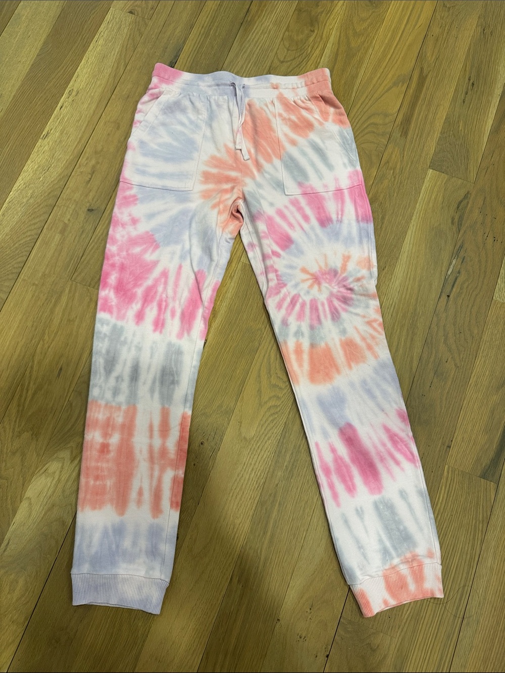 Splendid Kids Tie-Dye Sweatpants in Pink, Peach & lavendar